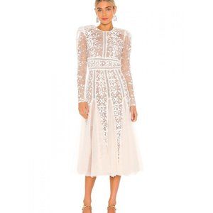 Bronx and Banco, Medium, White / Nude Lace with Tulle